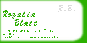 rozalia blatt business card